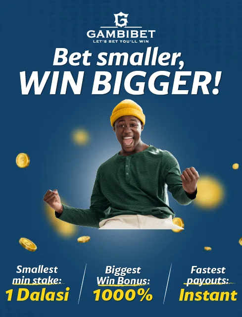 Gambibet Join Benefits - Smallest min stake 1 Dalasi